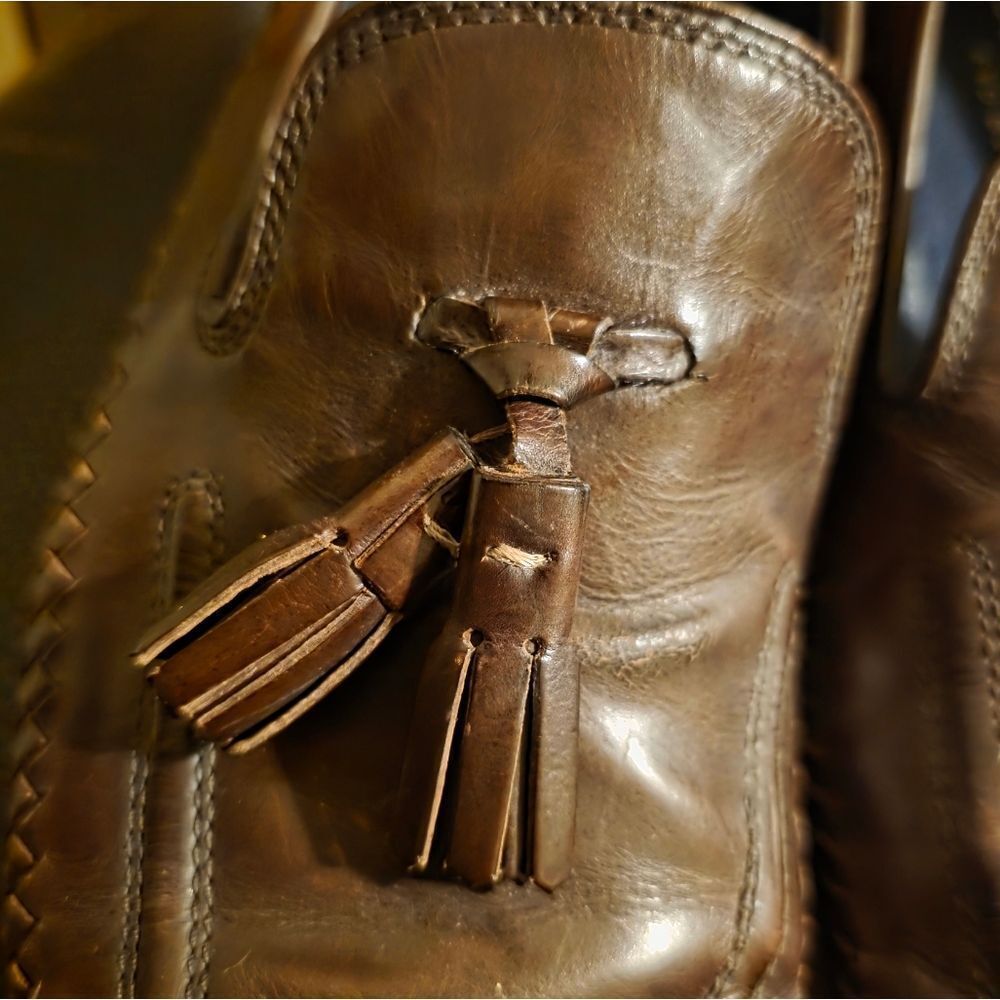 COLE HAAN Washington Grand Tassel Brown Leather Loafers - Size 8 1/2 M - Picture 7 of 9